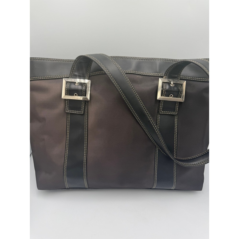 SwissGear Laptop Tote Bag Brown Black Nylon Black Trim Large Professional Office